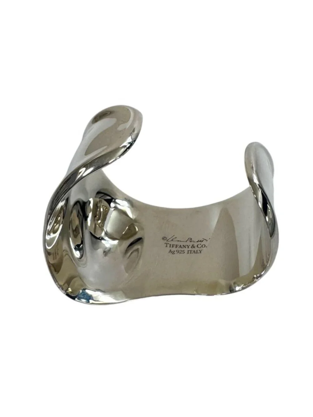 Tiffany & Co Bone Cuff Bangle Elsa Peretti 925 Left Bracelet